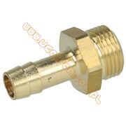 Króciec mosiężny do węża 3/8" x 9mm