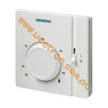 Siemens RAA 31 Termostat pomieszczeniowy bez możliwości programowania do instalacji ogrzewania/chłodzenia, 24..250 [V] AC 8..30 [°C], wyjście 2-stawne, ogrzewanie lub chłodzenie, pokrętło nastawy temperatury wewnątrz urządzenia, wyłącznik (zastępuje RAA30