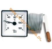 Termometr 0-120°C (48x48mm) 1500mm fi6,5x30Cu