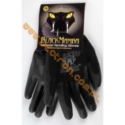 Czarna Mamba L - rękawice nylonowe poliuretanowe